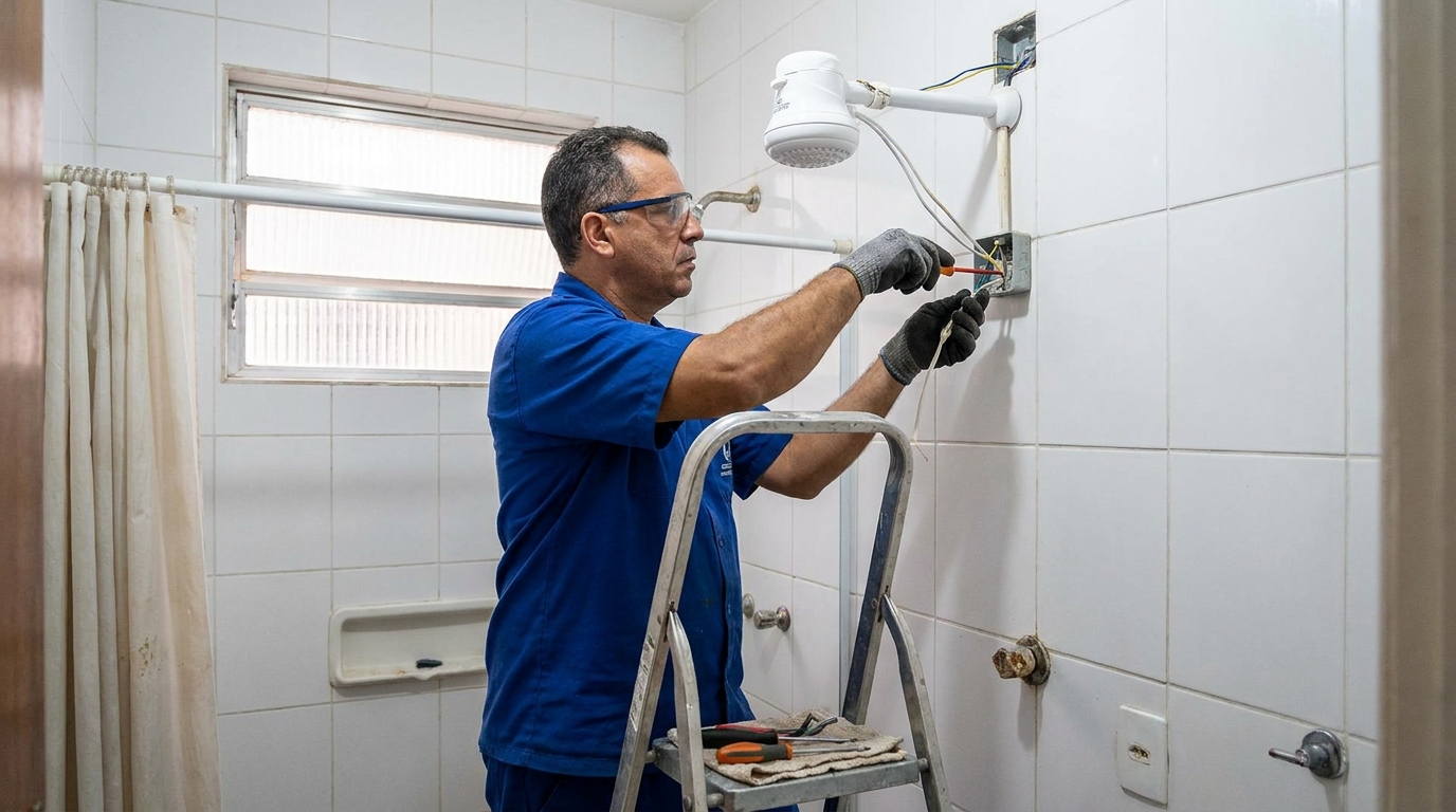 Instalação de Chuveiro Elétrico perto de mim em Cotia‑SP