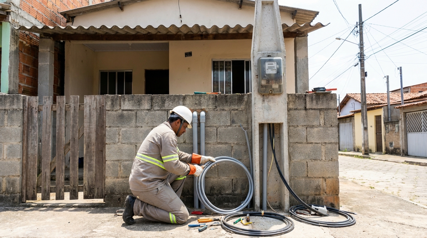 Instalacao de padrao de energia residencial em Cotia‑SP