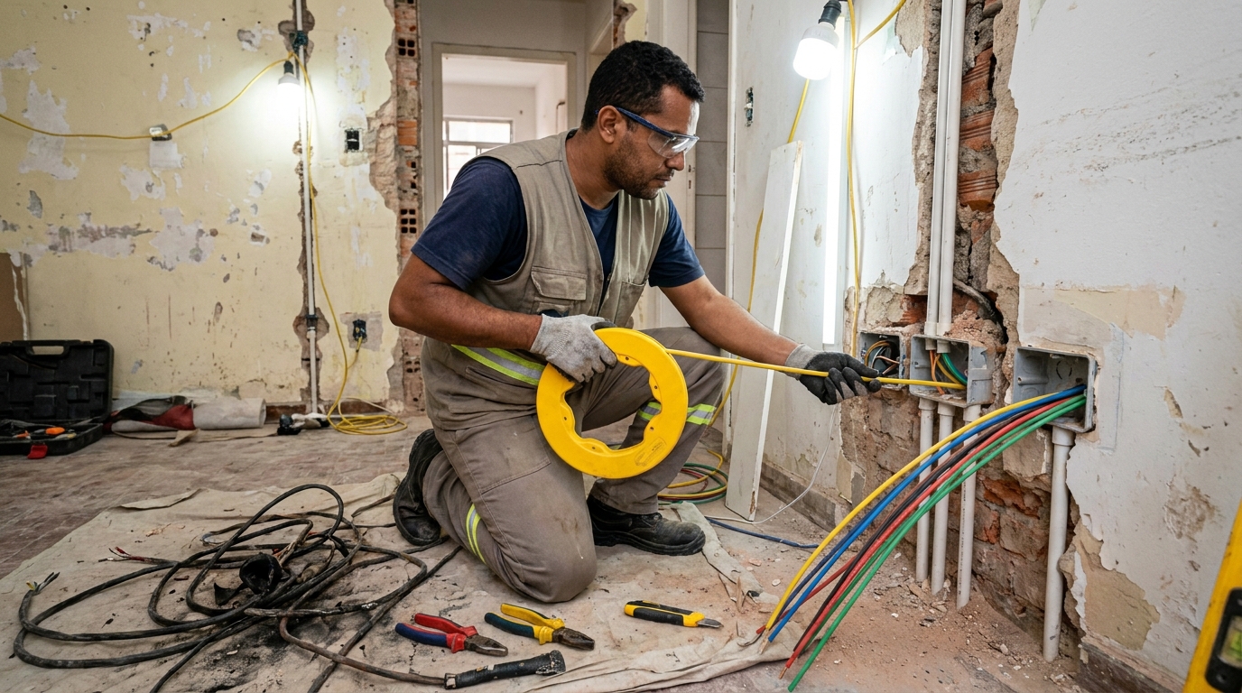Troca de fiacao eletrica profissional em Cotia‑SP