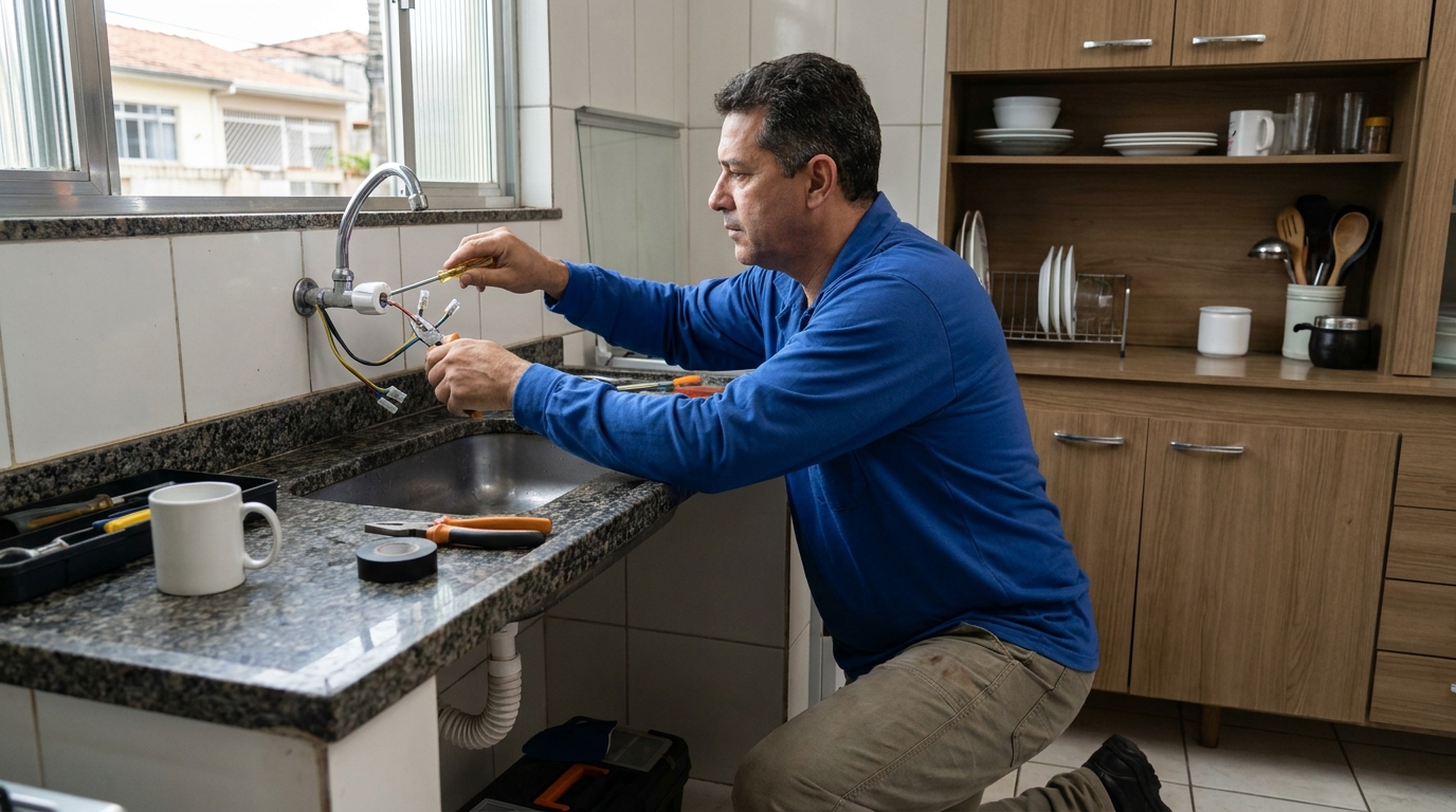 Troca de torneira eletrica em Cotia‑SP